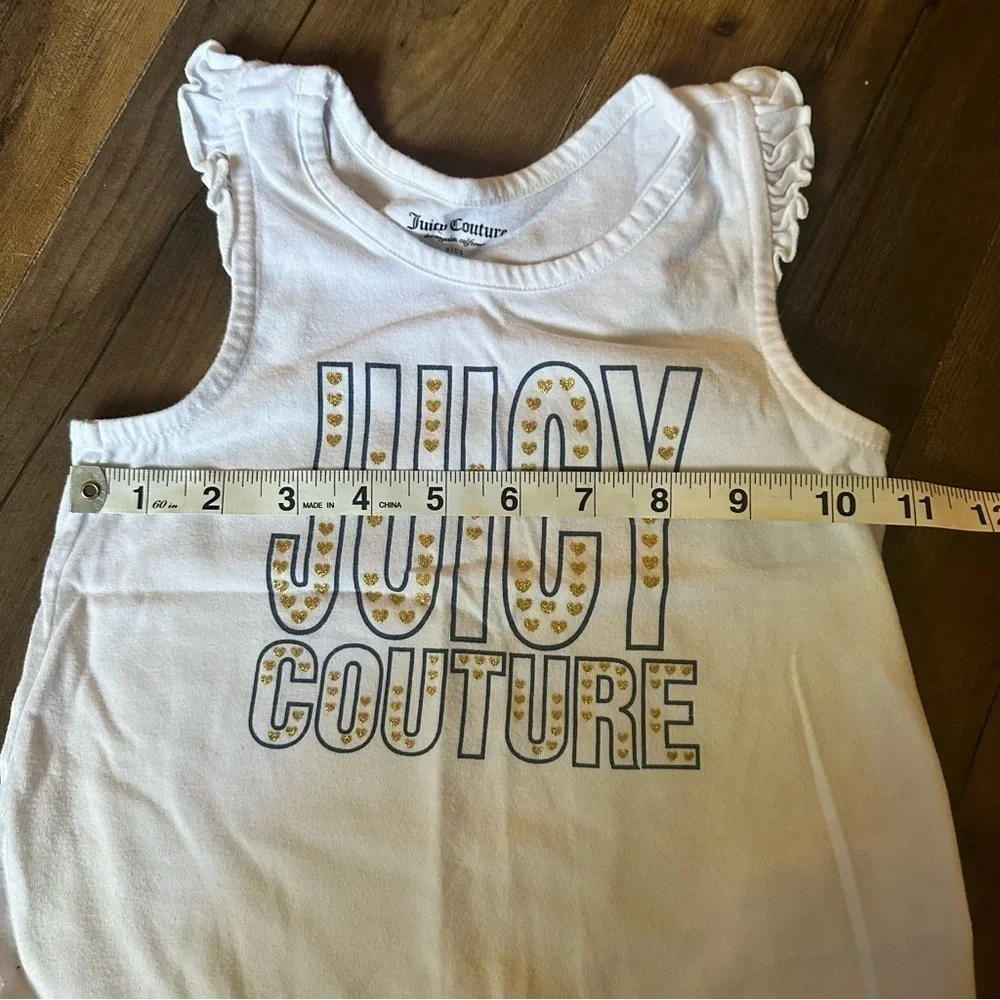Juicy Couture | 2 Piece Logo Top and Stripped Short Set | Size 4